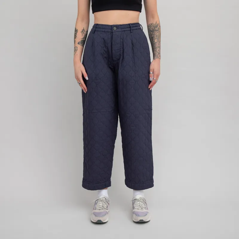 Universal Works Womens Oxford Pant Dark Navy Quilt Cotton