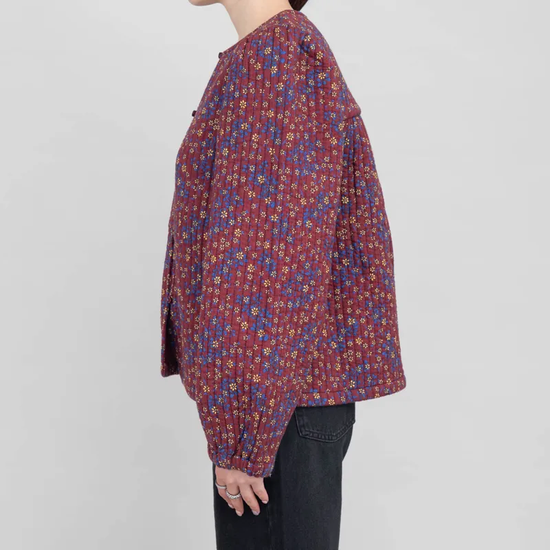 Stella Nova Womens Quilted Flower Printed Jacket Flower Mix-1