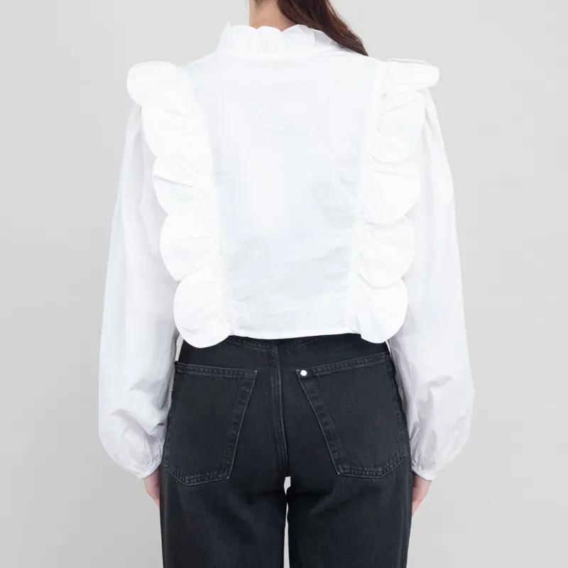 Stella Nova Womens Scallops Blouse White-2