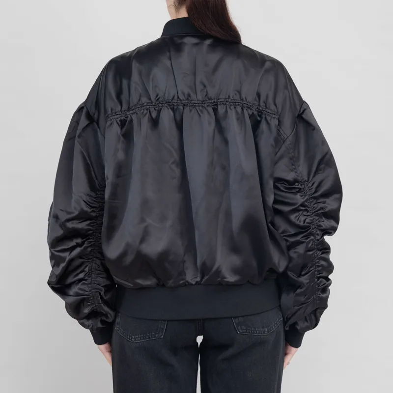 Stella Nova Womens Oversized Bomber Jacket Black-2