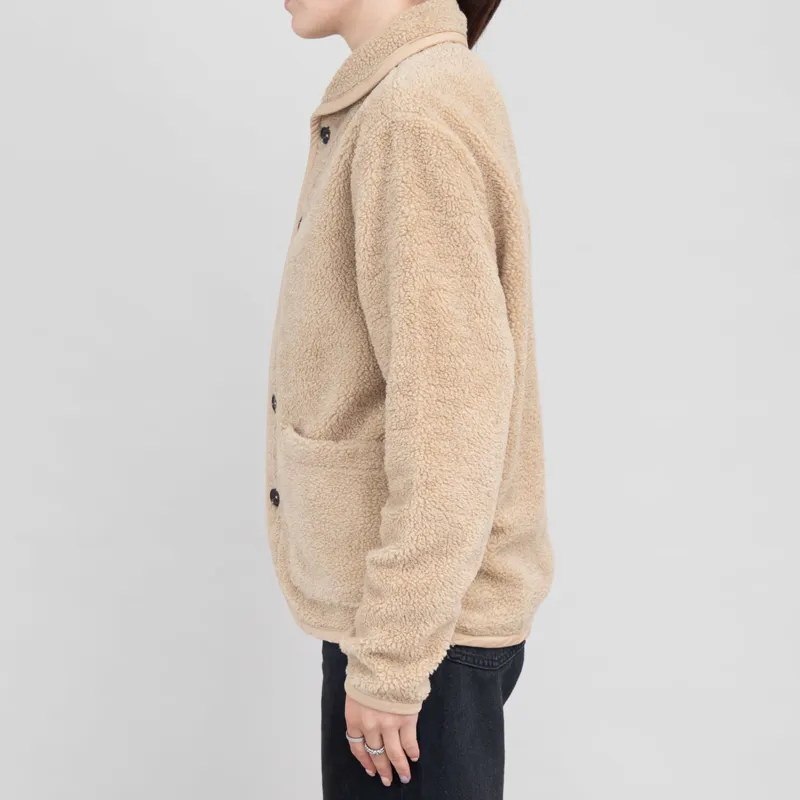 Universal Works Womens Lancaster Jacket Stone Mountain Fleece-1