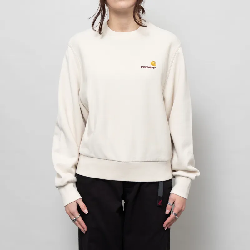 Carhartt WIP Womens American Script Sweat Moonbeam