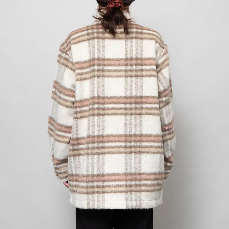 Rhythm Womens Long Check Shacket Latte-2