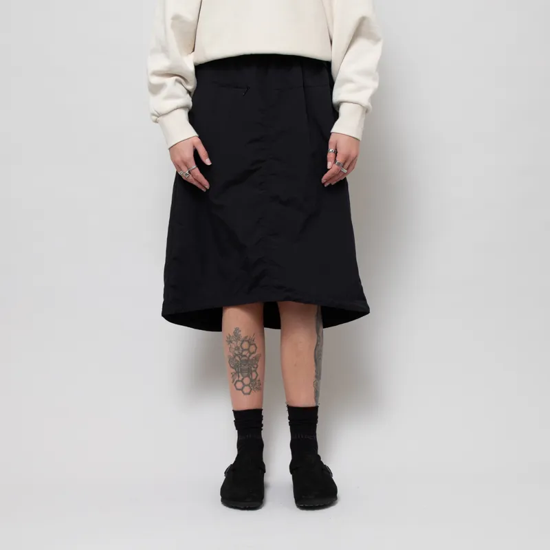 Gramicci Womens Nylon Packable Midi Skirt Black