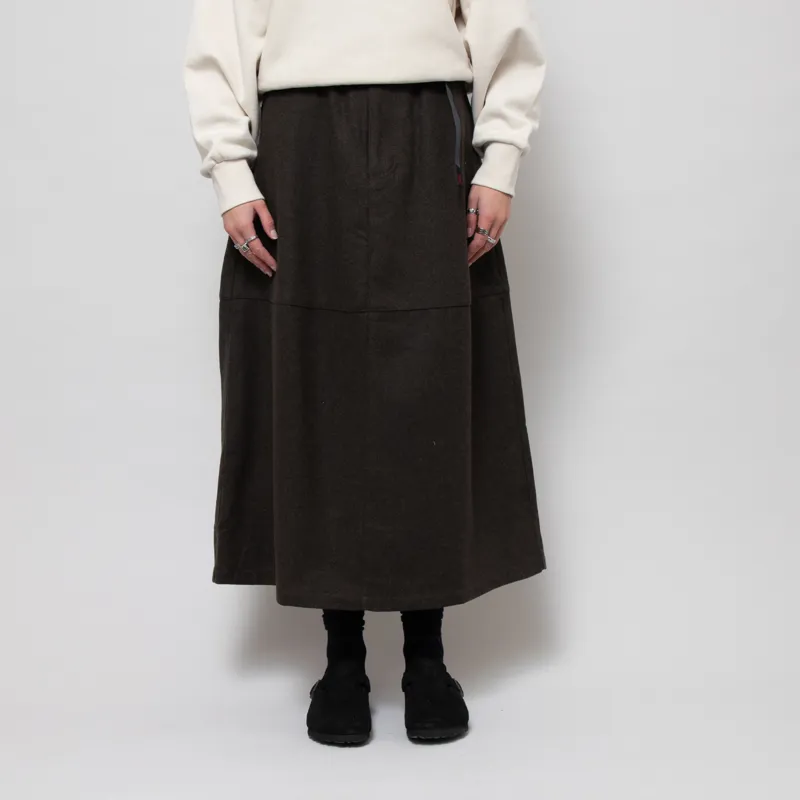 Gramicci Womens Wool Paneled Skirt Umber 