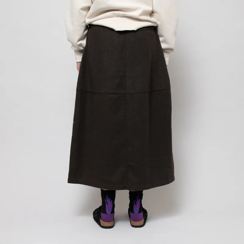 Gramicci Womens Wool Paneled Skirt Umber -2