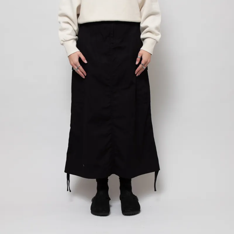 Carhartt WIP Womens Cargo Skirt Long Black Rinsed