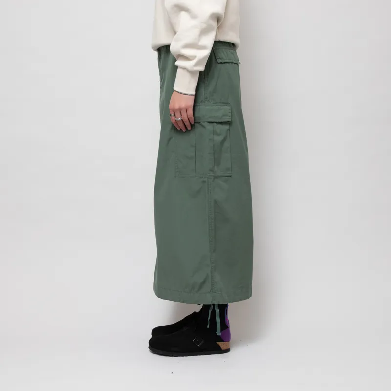 Carhartt WIP Womens Cargo Skirt Long Duck Green Rinsed-1