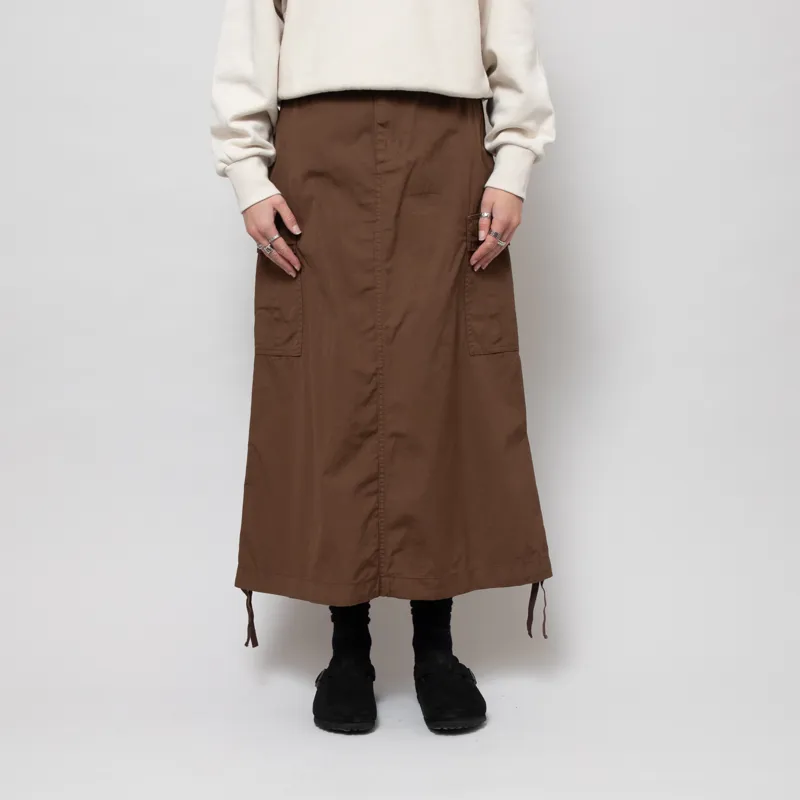 Carhartt WIP Womens Cargo Skirt Long Chocolate Rinsed