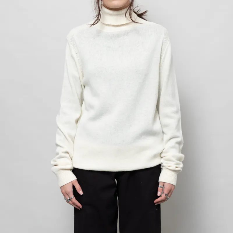 Anerkjendt Womens Aknico Solid Roll Neck Jumper Tofu