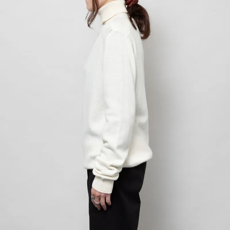 Anerkjendt Womens Aknico Solid Roll Neck Jumper Tofu-1