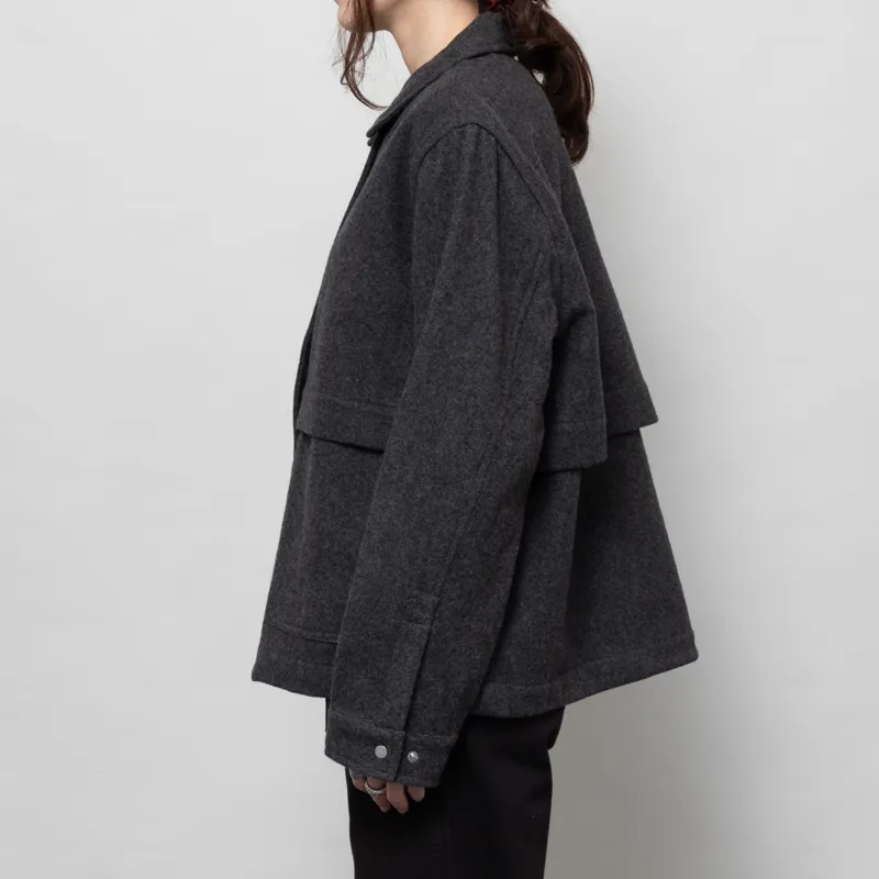 Folk Womens Blouson Mid Grey Wool-1