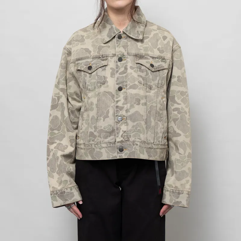 Carhartt WIP Womens Duck Orell Cropped Jacket Camo Duck Bleached