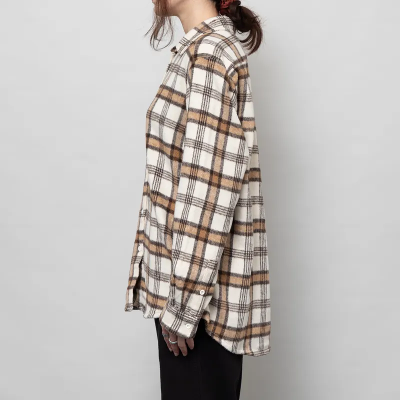 Rhythm Womens Ocean Side Flannel Shirt White-1