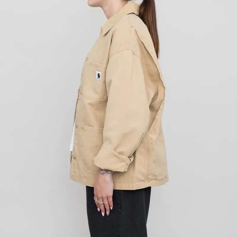 Carhartt WIP Womens OG Michigan Coat Bourbon Aged Canvas-1