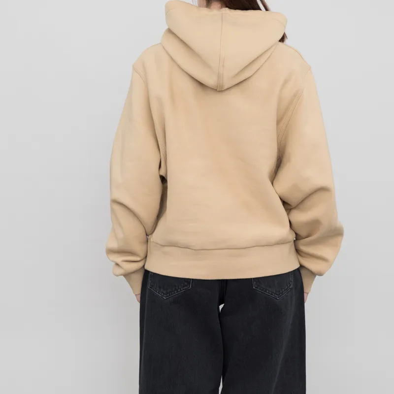 Carhartt WIP Womens Hooded American Script Sweat Sable-2