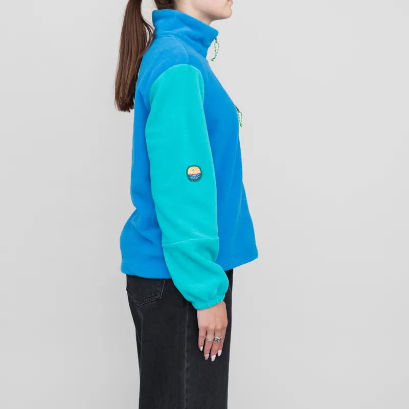 Patagonia Womens Microdini Half Zip Fleece Pullover Vessel Blue-3