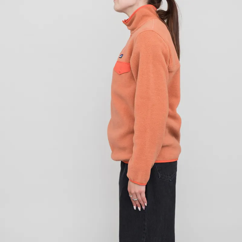 Patagonia Womens Lightweight Synchilla Snap-T Fleece Pullover Sienna Clay-1