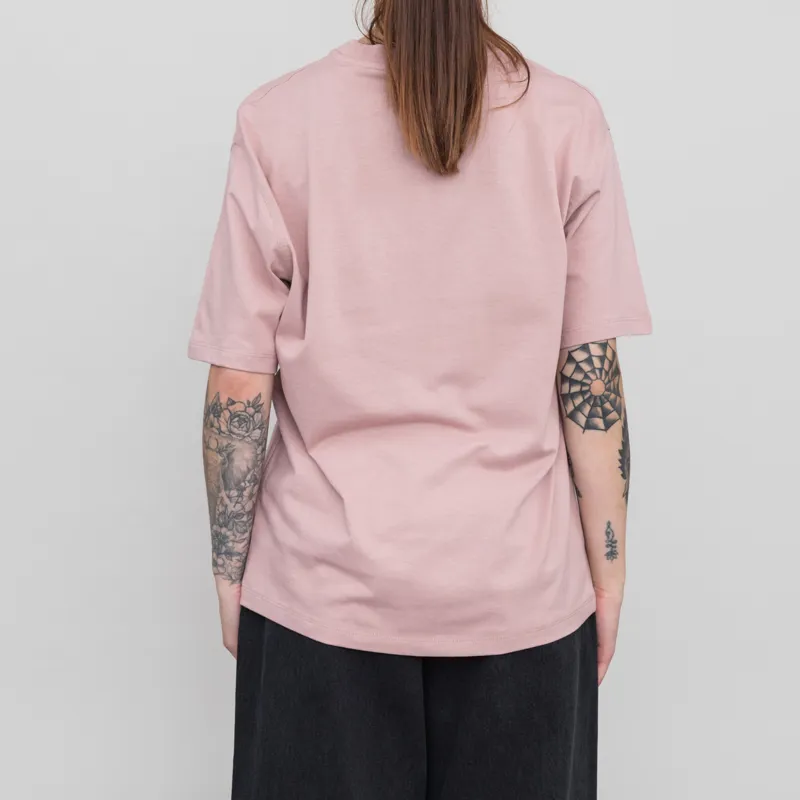 Carhartt WIP Womens American Script T Shirt Glassy Pink-2