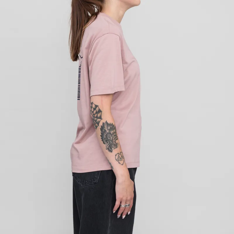 Carhartt WIP Womens Stitch T Shirt Glassy Pink-3
