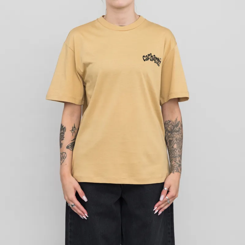 Carhartt WIP Womens Amour T Shirt Bourbon Black-2
