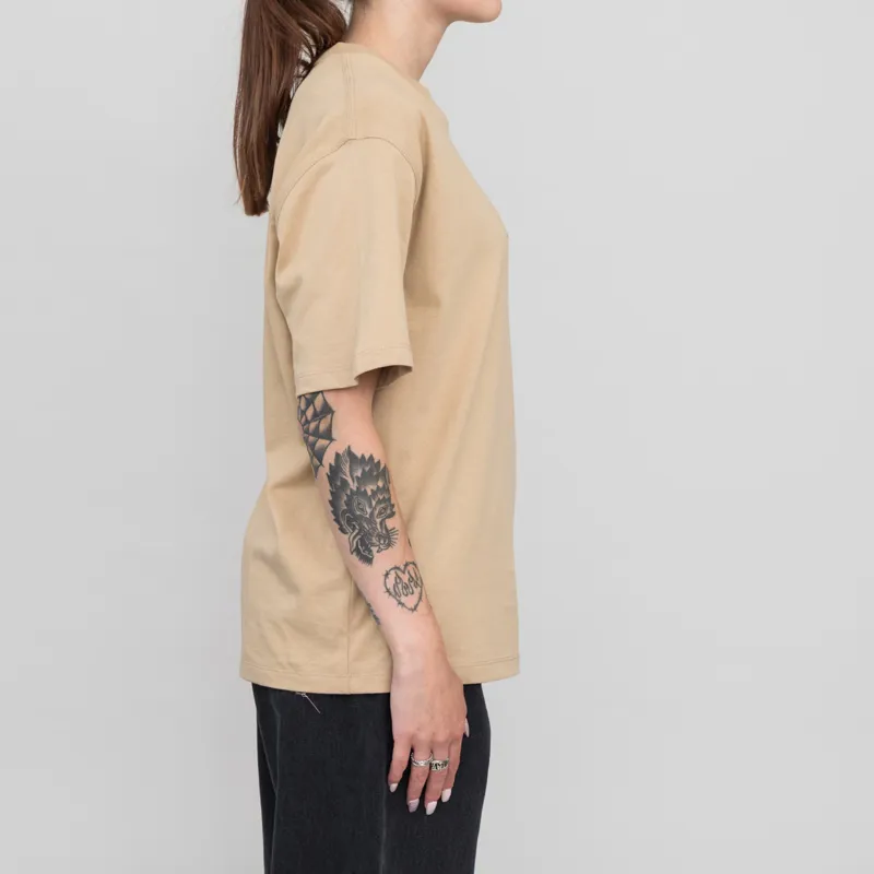 Carhartt WIP Womens American Script T Shirt Sable-3