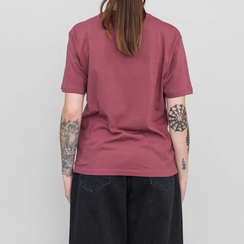 Carhartt WIP Womens Pocket T Shirt Dusty Fuchsia-2