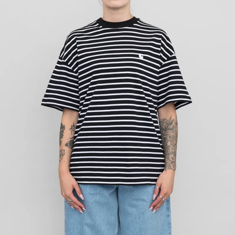 Carhartt WIP Womens Bryna T Shirt Black White Stripe