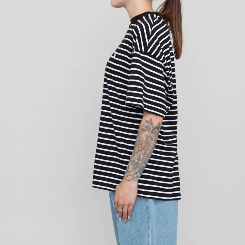 Carhartt WIP Womens Bryna T Shirt Black White Stripe-1