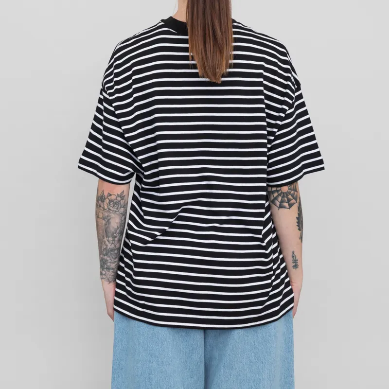 Carhartt WIP Womens Bryna T Shirt Black White Stripe-2