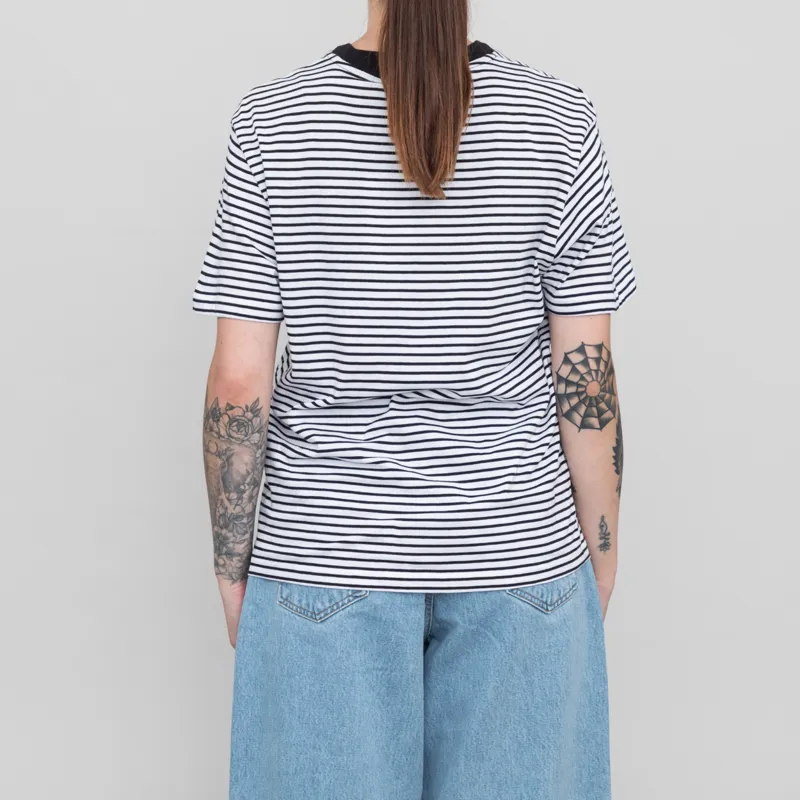 Carhartt WIP Womens Coleen T Shirt Stripe White Black-2