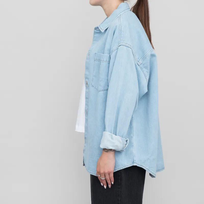 Carhartt WIP Womens Alta Shirt Jac Blue Stone Bleached-1