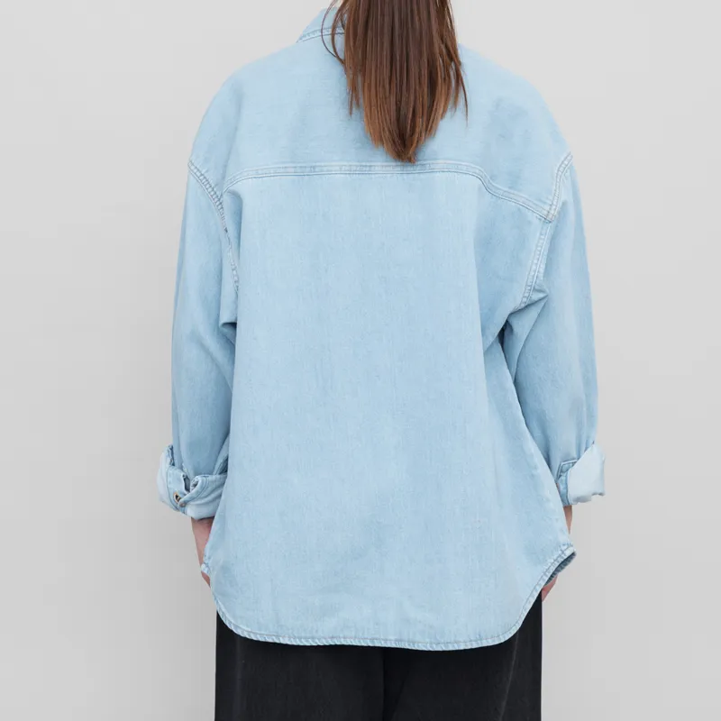 Carhartt WIP Womens Alta Shirt Jac Blue Stone Bleached-2