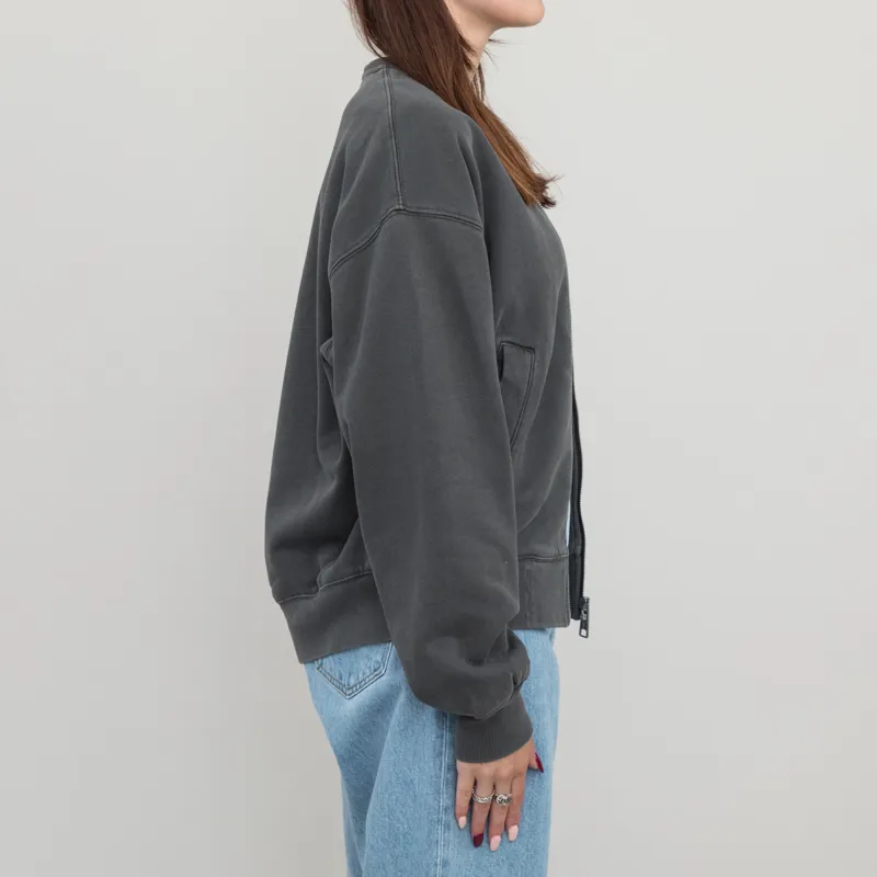 Carhartt WIP Womens Nelson Sweat Bomber Charcoal-3