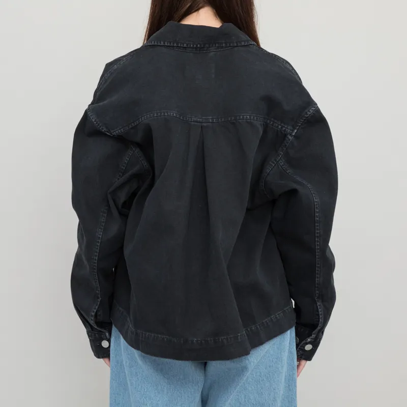 Carhartt WIP Womens Garrison Denim Jacket Black Stone Dyed