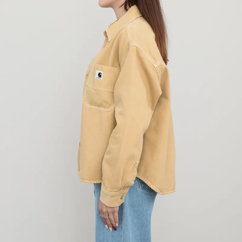 Carhartt WIP Womens Georgia Shirt Jac Bourbon-1