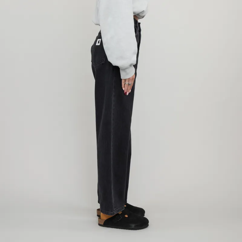 Carhartt WIP Womens Brandon Pant Smith Denim Black Stone Washed-3