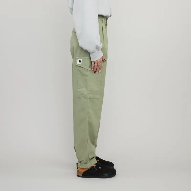 Carhartt WIP Womens Collins Pant Misty Green Moraga Twill-3