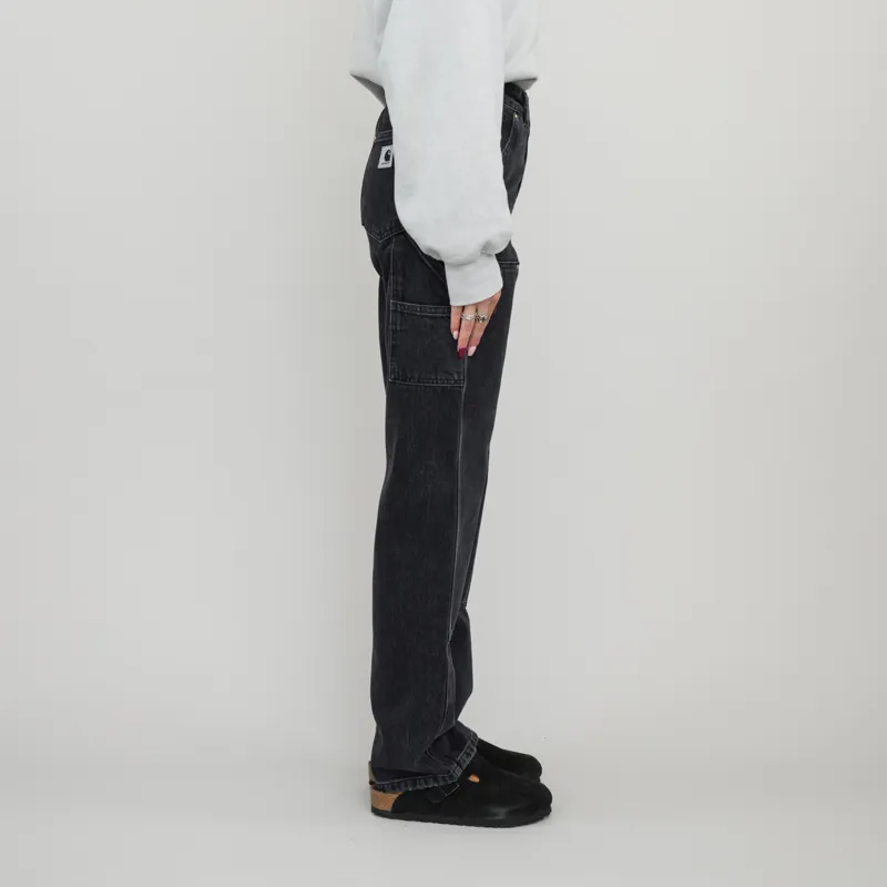 Carhartt WIP Womens Nashua Double Knee Pant Black Stone Washed-3