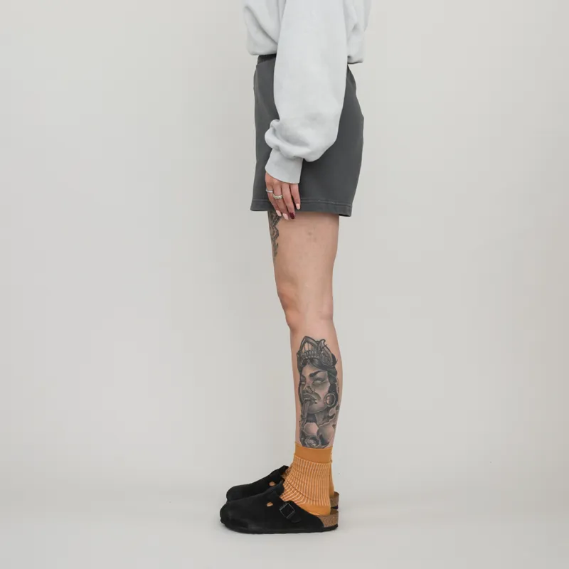 Carhartt WIP Womens Duster Sweat Short Black Garment Dyed-1