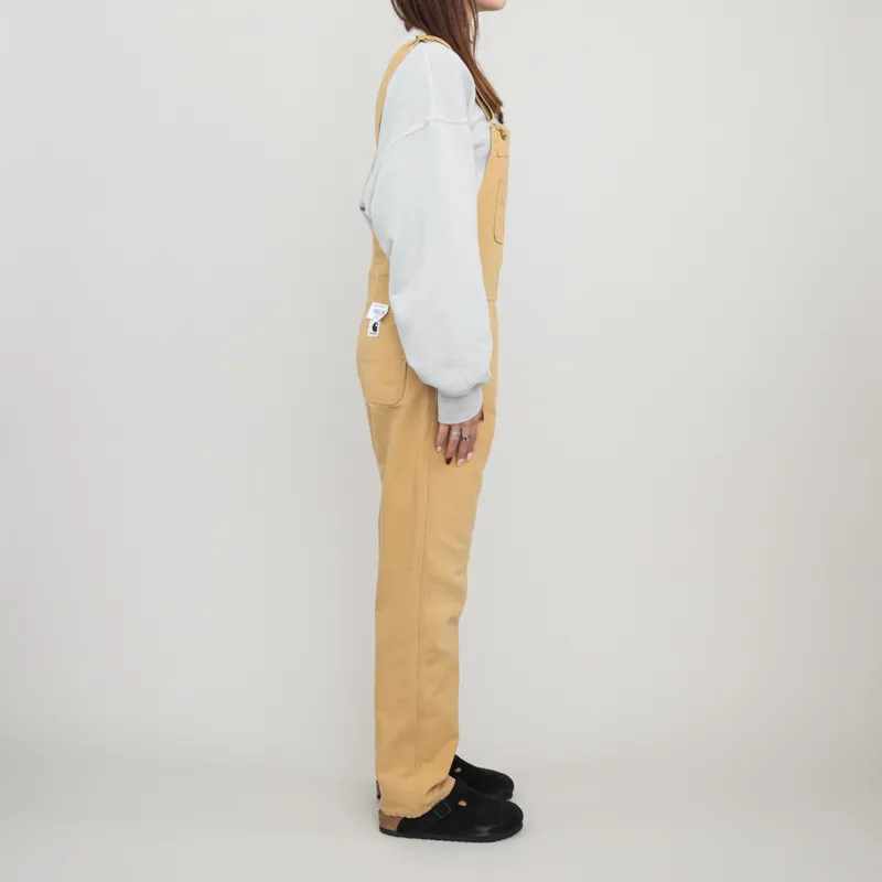 Carhartt WIP Womens Bib Overall Straight Bourbon Aged Hubbard Canvas-3