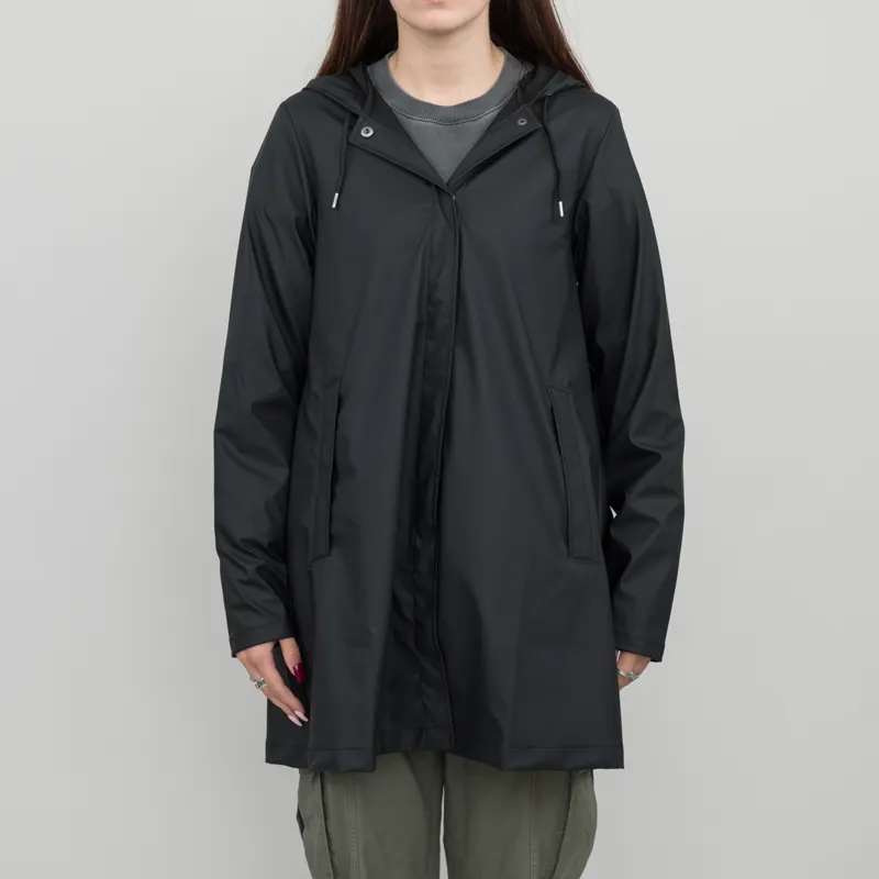 Rains Womens A-line Jacket Black