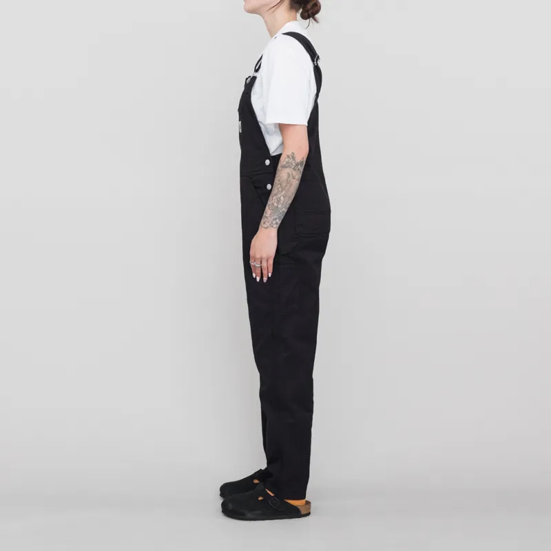 Carhartt WIP Womens Norris Bib Overall Black Garment Dyed-1