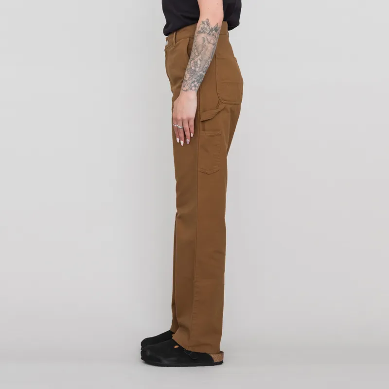 Carhartt WIP Womens Pierce Pant Straight Hamilton Brown Rinsed-1