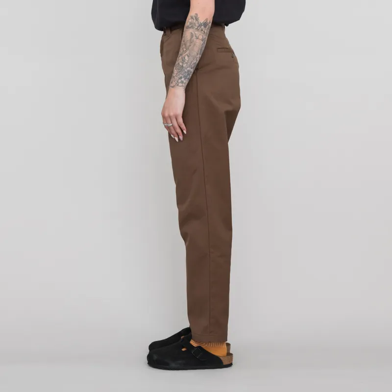 Carhartt WIP Womens Master Pant Chocolate Rinsed Dunmore Twill