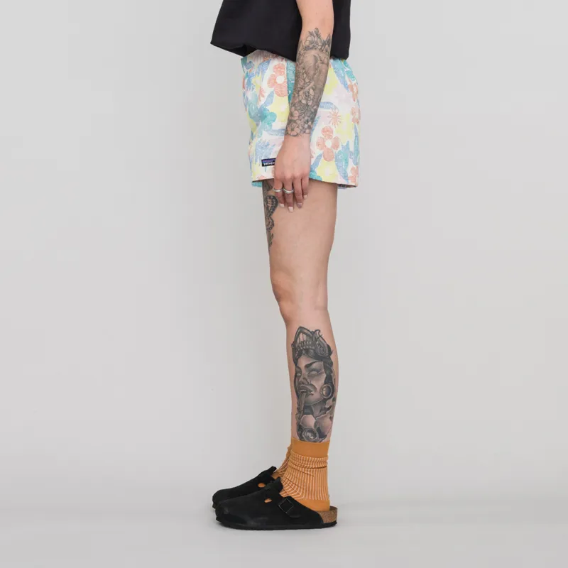 Patagonia Womens Barely Baggies Shorts Channeling Spring Natural-1