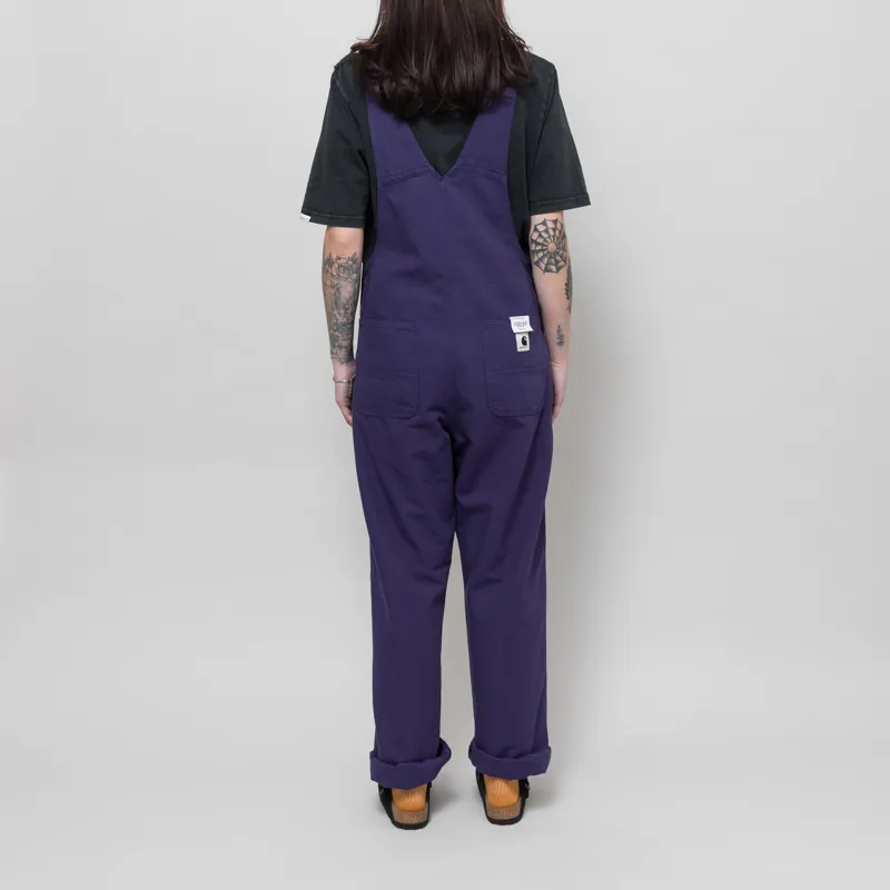 Carhartt WIP Womens Bib Overall Straight Aura Rinsed Hubbard Canvas-2