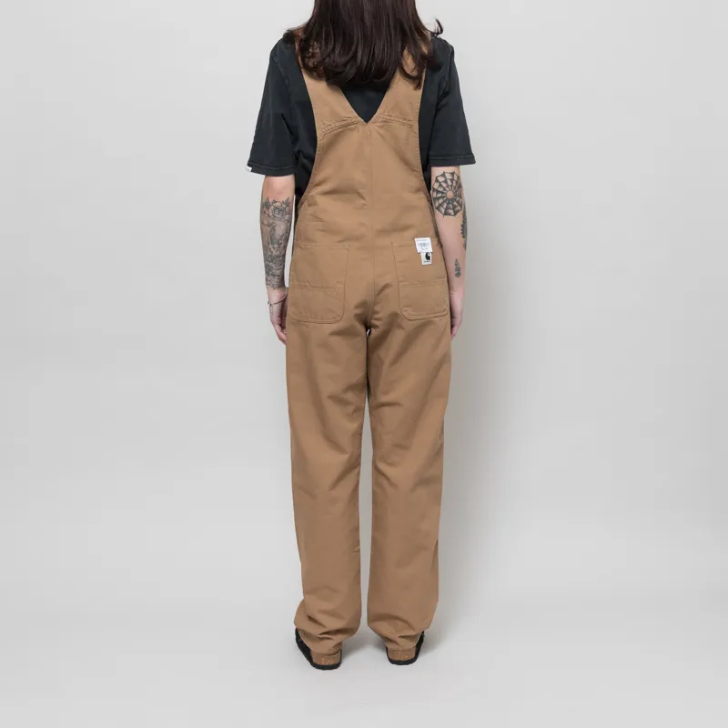 Carhartt WIP Womens Bib Overall Straight Peanut Rinsed Hubbard Canvas-2
