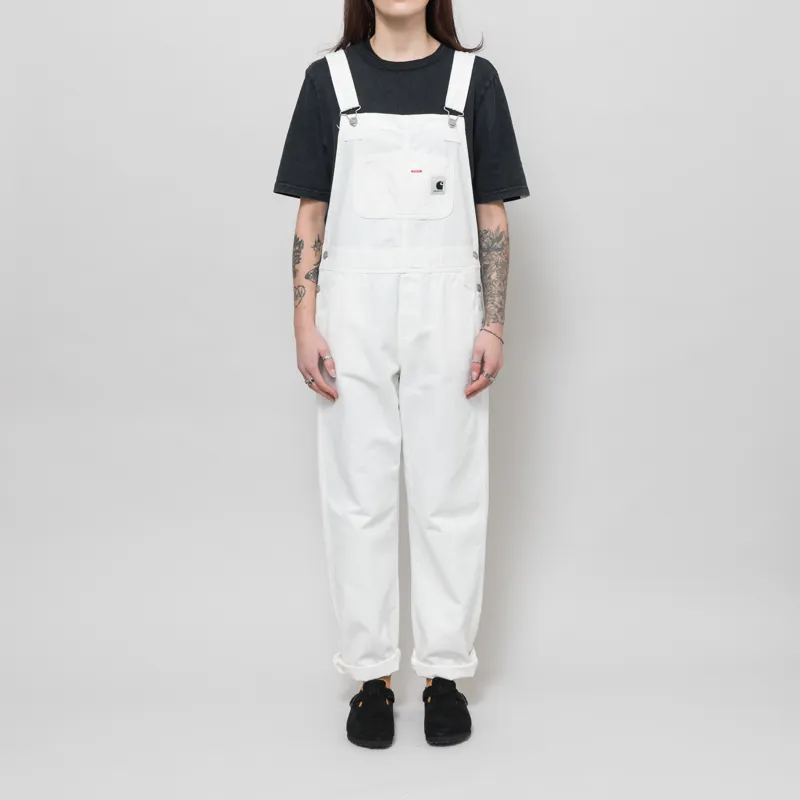 Carhartt WIP Womens Bib Overall Straight Wax Rinsed Hubbard Canvas