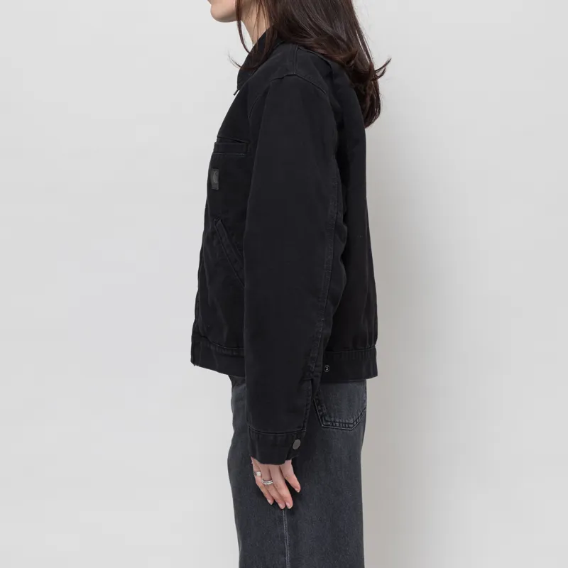 Carhartt WIP Womens Dayton Jacket Black Stone Canvas-1